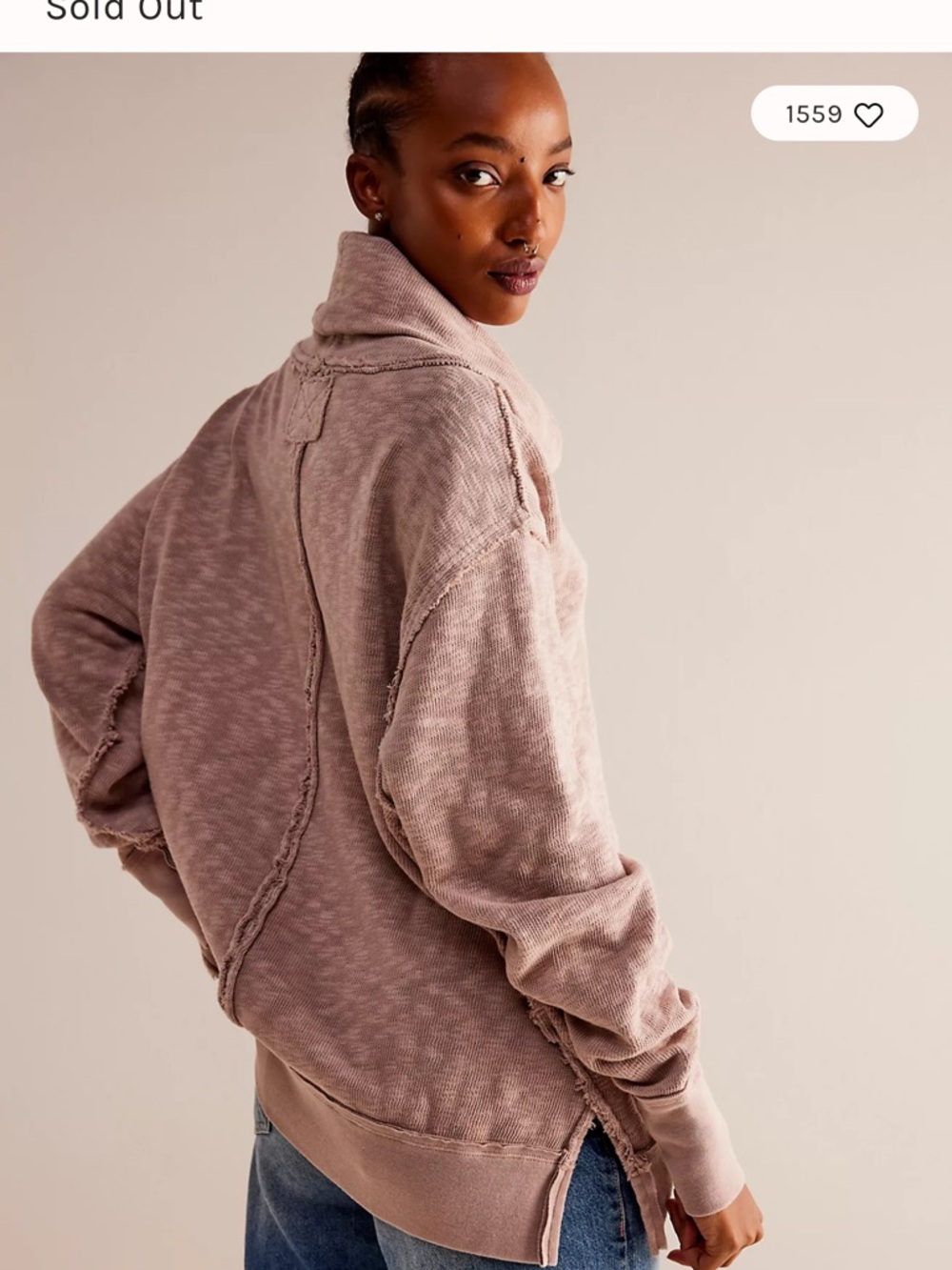 We The Free - Free People- Timmy Turtleneck - Oversized - Size XS - Picture 2 of 5